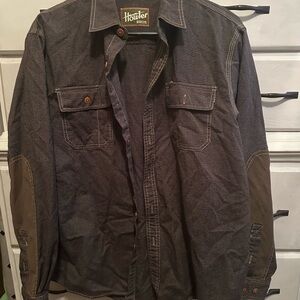 Howler Brothers Dark Gray/Brown button up shirt
